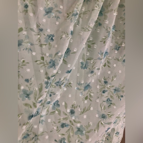 Trixxi green ditsy floral flutter sleeve tiered hem dress size medium brand new - Picture 8 of 15